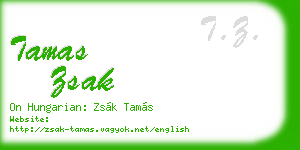 tamas zsak business card